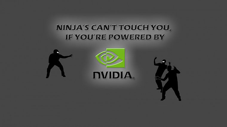 Nvidia, ninjas cant catch you if - desktop wallpaper