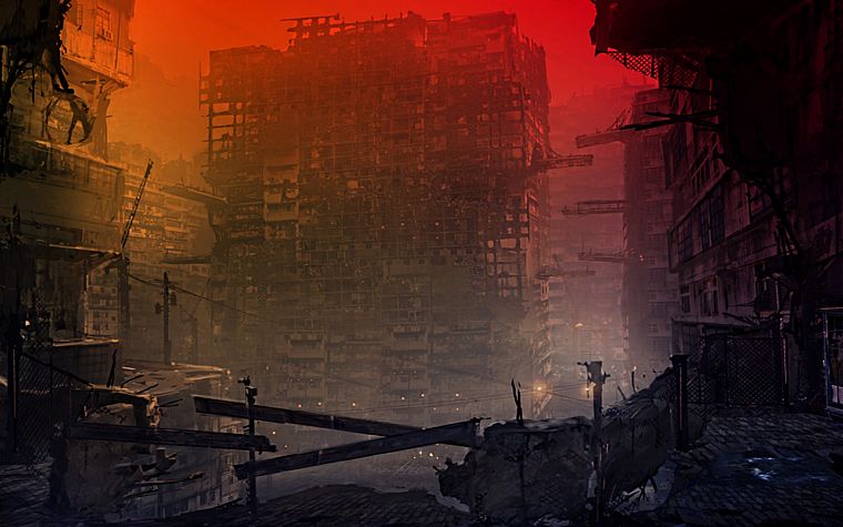 cityscapes, post-apocalyptic, architecture, buildings, artwork, apocalyptic - desktop wallpaper