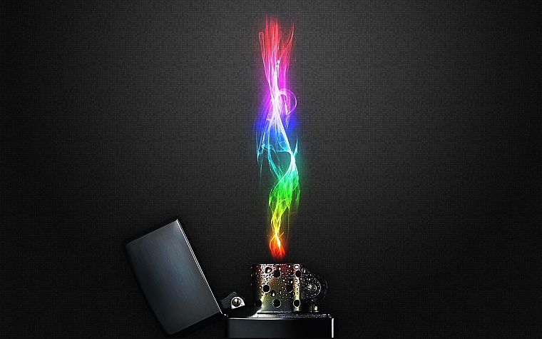 multicolor, fire, Zippo - desktop wallpaper