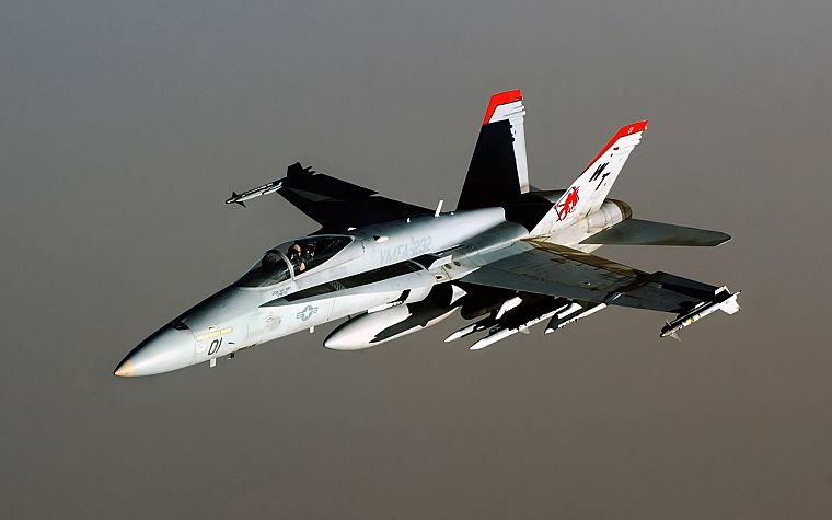 war, airplanes, F18 Hornet - desktop wallpaper