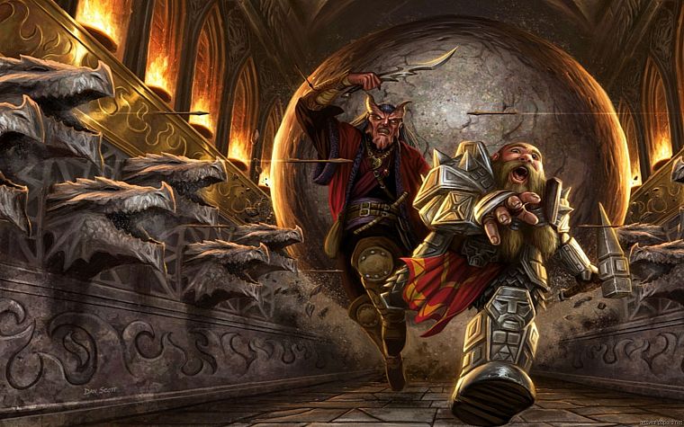 fantasy art, dwarfs, warriors - desktop wallpaper
