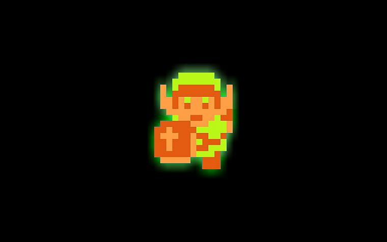 Link, The Legend of Zelda, digital art, black background - desktop wallpaper