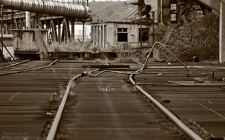 decay, Industrial, railroad tracks - desktop wallpaper