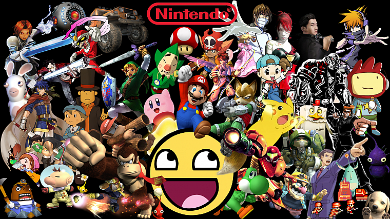 Nintendo, Awesome Face - desktop wallpaper