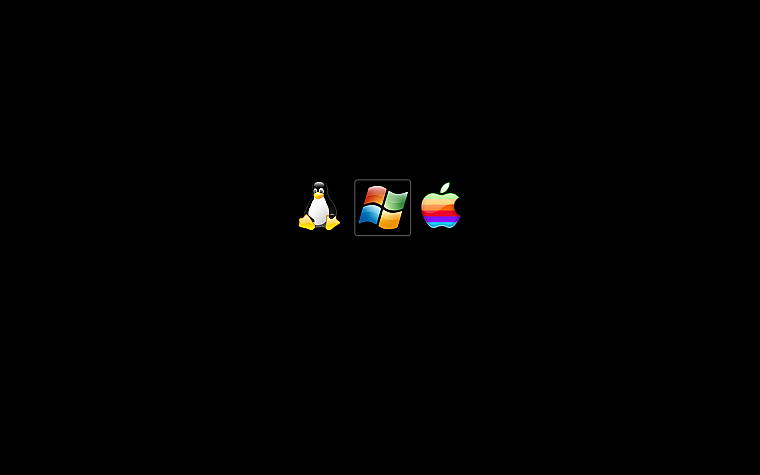 Mac, Linux, tux, Microsoft Windows, logos - desktop wallpaper