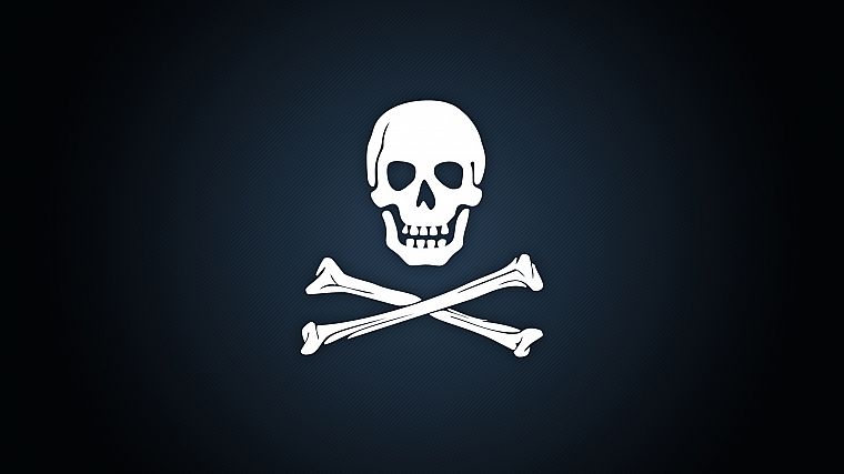 skull and crossbones - desktop wallpaper