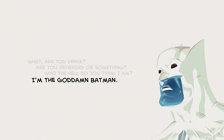 Batman, movies, Goddamn Batman, white background - desktop wallpaper