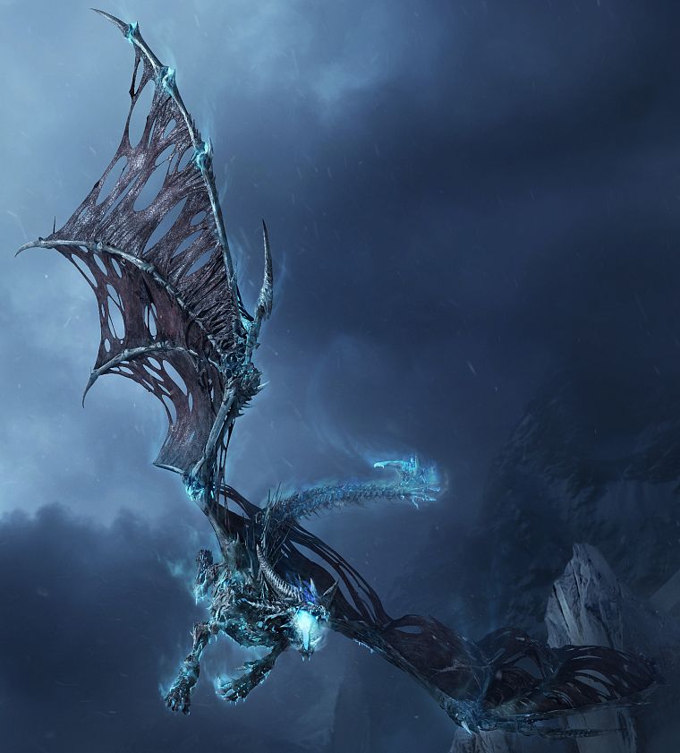 ice, dragons, fly, sindragosa - desktop wallpaper