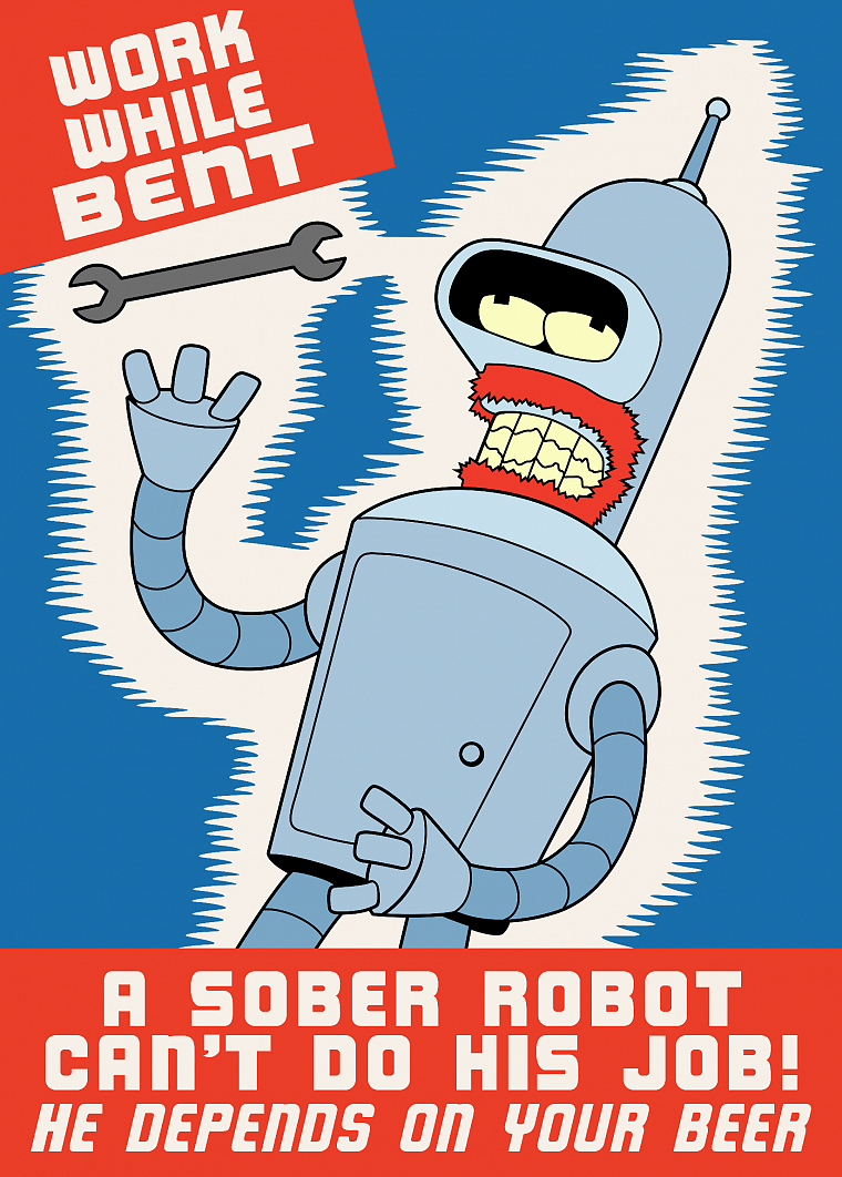 beers, Futurama, Bender, posters - desktop wallpaper