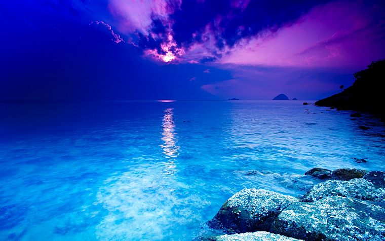 blue, crystals, Thailand, sea - desktop wallpaper