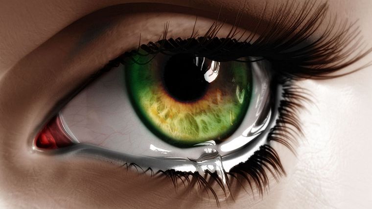 green, women, eyes, CGI, green eyes - desktop wallpaper