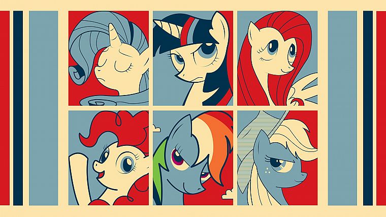My Little Pony, Shepard Fairey - desktop wallpaper