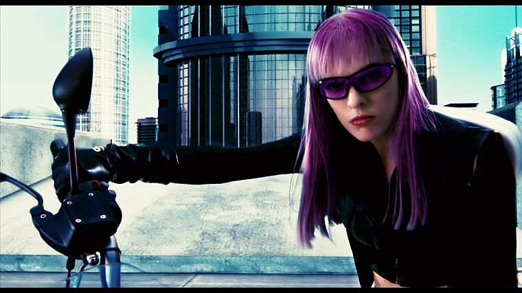 women, actress, purple hair, pink hair, Milla Jovovich - desktop wallpaper