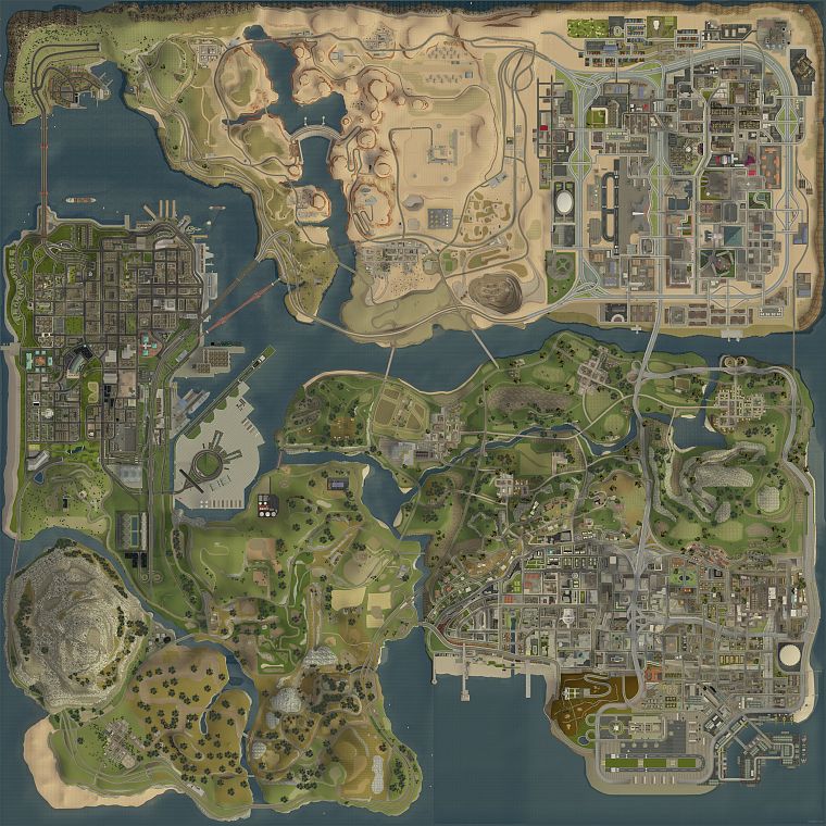 Grand Theft Auto, maps - desktop wallpaper