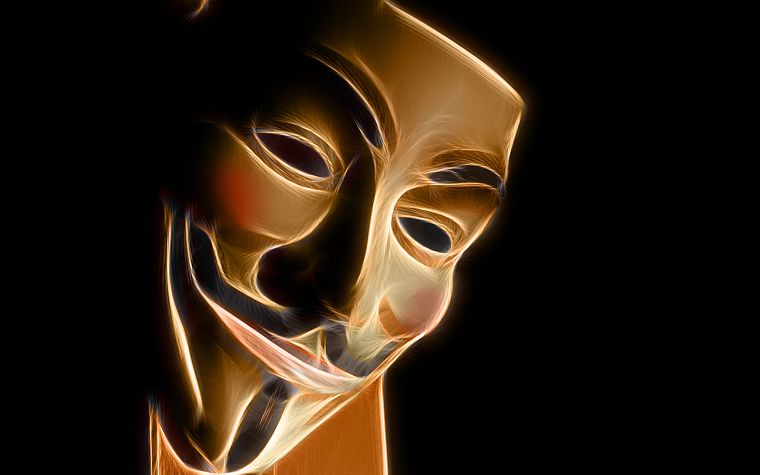 Fractalius, masks, Guy Fawkes, V for Vendetta - desktop wallpaper
