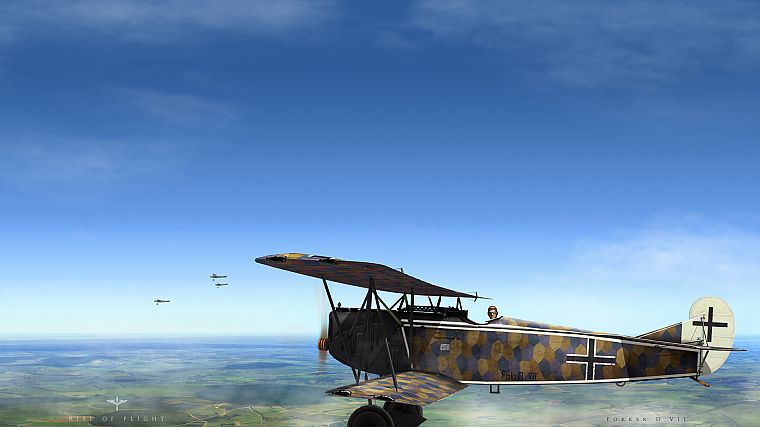 aircraft, fokker, World War II, World War I, artwork, D.VII, warplanes - desktop wallpaper