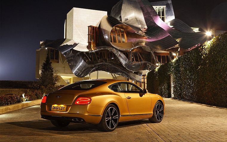 gold, Bentley Continental GT - desktop wallpaper