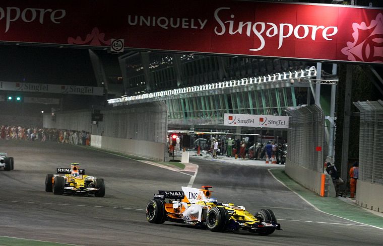 cars, Singapore, Formula One, Renault, racing cars - desktop wallpaper