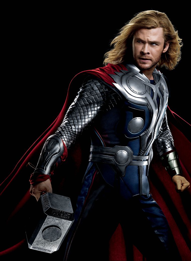 comics, Thor, superheroes, artwork, Chris Hemsworth, Mjolnir - desktop wallpaper