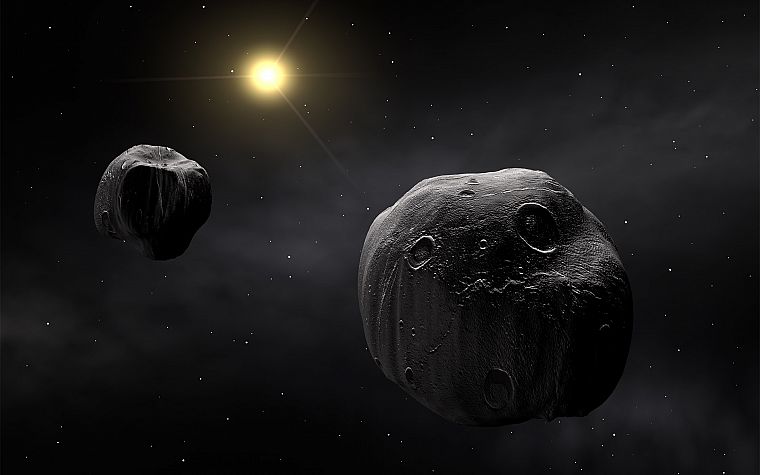 outer space, asteroids - desktop wallpaper
