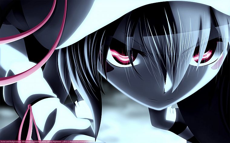 red eyes, Yumekui Merry, Merry Nightmare, anime girls - desktop wallpaper