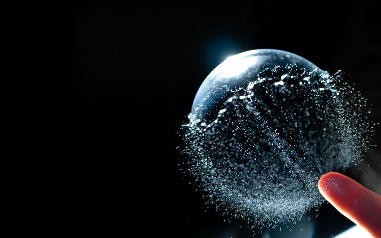 water, bubbles, macro - desktop wallpaper