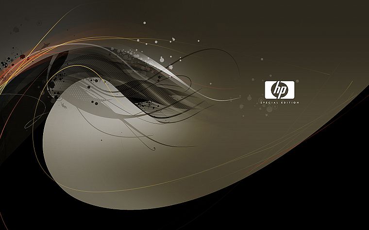 abstract, waves, vectors, Hewlett Packard, digital art, curves - desktop wallpaper
