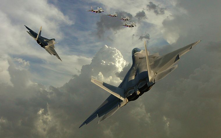 aircraft, F-22 Raptor, vehicles - desktop wallpaper
