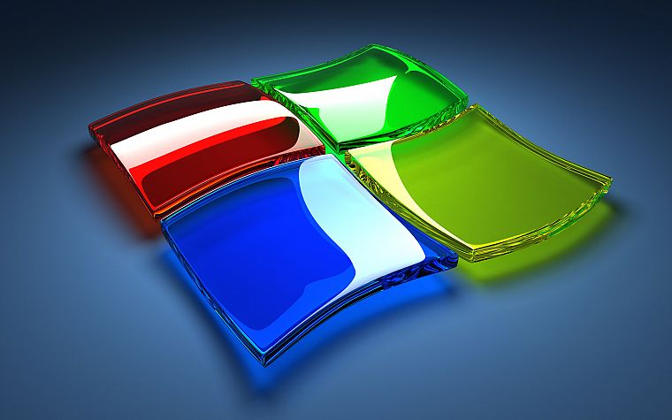 glass, Microsoft Windows, logos, glass art - desktop wallpaper