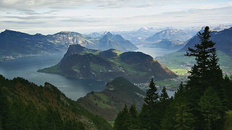 mountains, Switzerland, Alps, Lucerne - desktop wallpaper