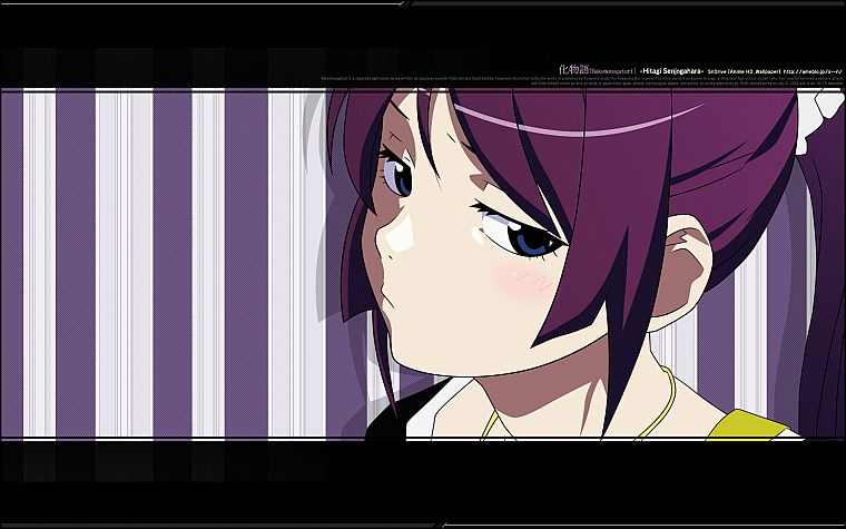 Bakemonogatari, Senjougahara Hitagi, anime girls, Monogatari series - desktop wallpaper