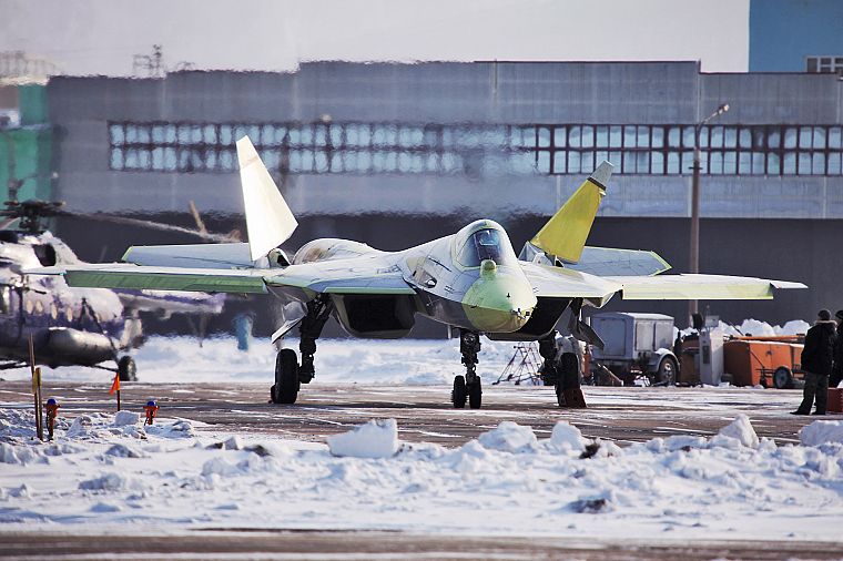 PAK FA, jet aircraft, T-50, Russians - desktop wallpaper