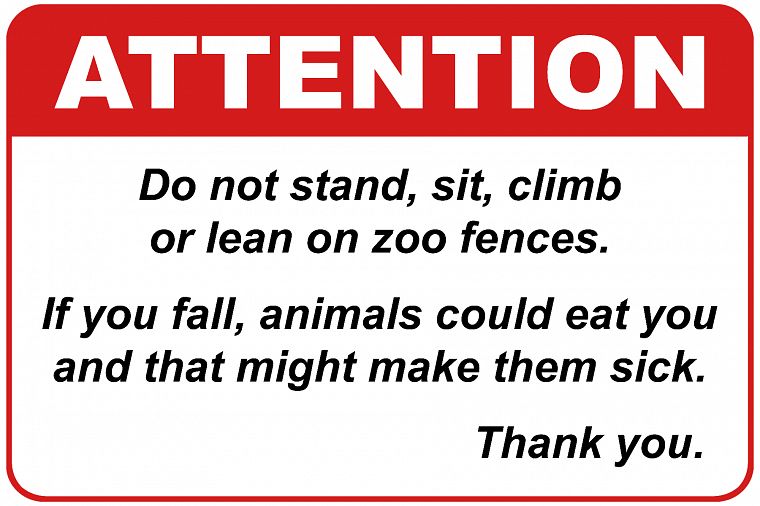 fences, animals, funny, sick, warning - desktop wallpaper