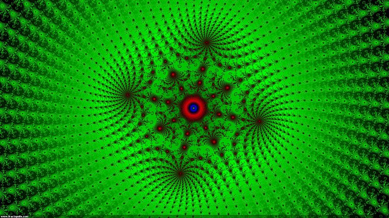 green, abstract, fractals, psychedelic - desktop wallpaper