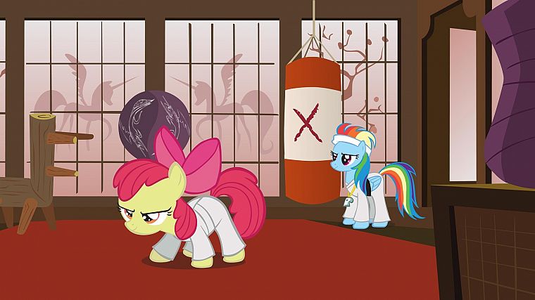 My Little Pony, Rainbow Dash, Apple Bloom - desktop wallpaper