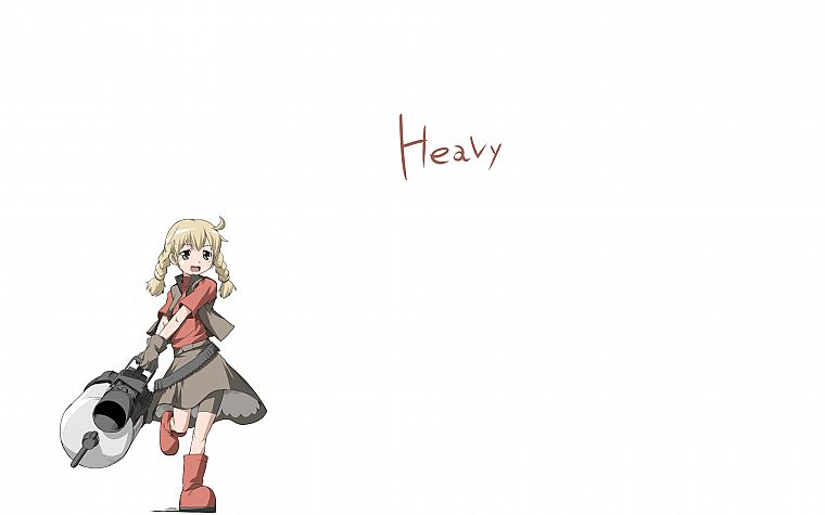 Heavy TF2, Team Fortress 2, anime girls - desktop wallpaper