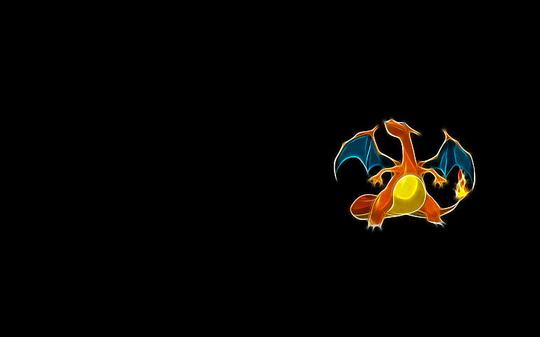Pokemon, Charizard, simple background, black background - desktop wallpaper
