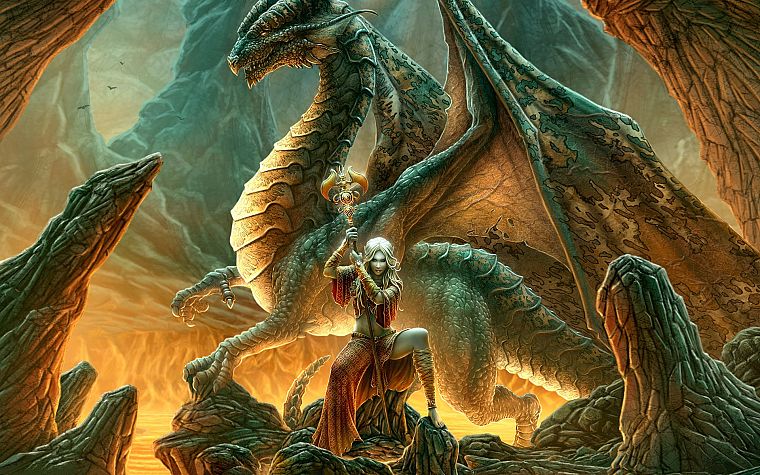 women, fantasy, wings, dragons, elves, artwork - desktop wallpaper
