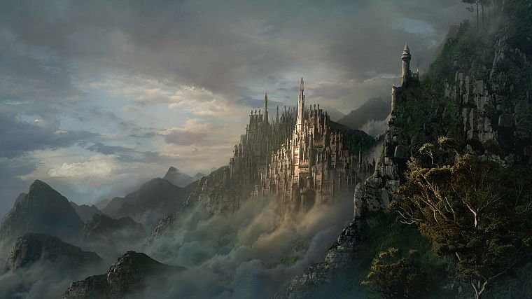 castles, fantasy art, artwork - desktop wallpaper