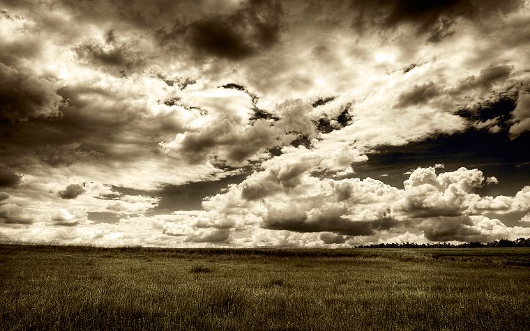 clouds, landscapes, nature, fields, skyscapes - desktop wallpaper