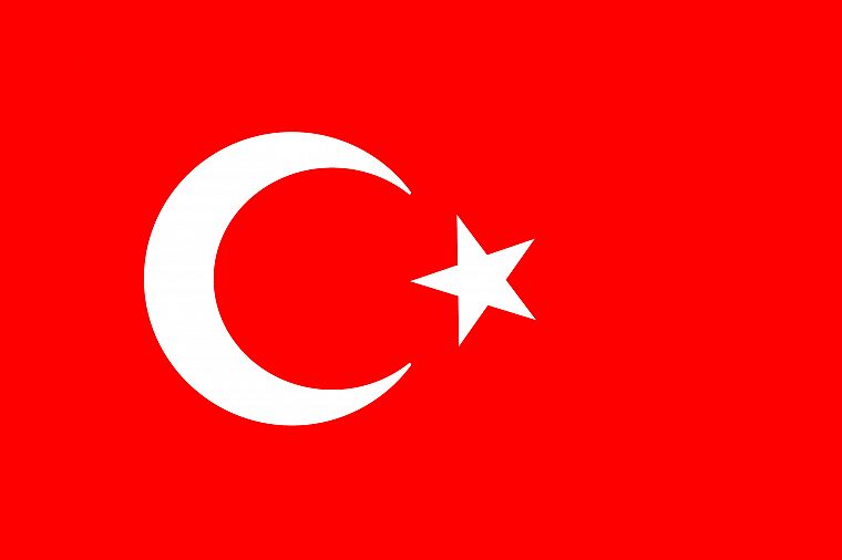 flags, Turkey, simple background, crescent - desktop wallpaper