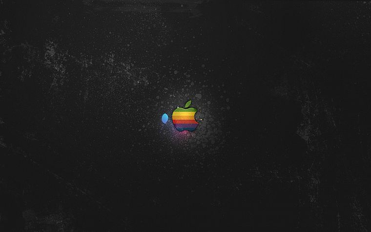 dark, Apple Inc., logos - desktop wallpaper