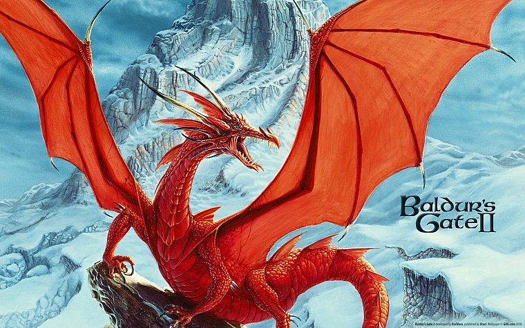 dragons, Baldurs Gate - desktop wallpaper