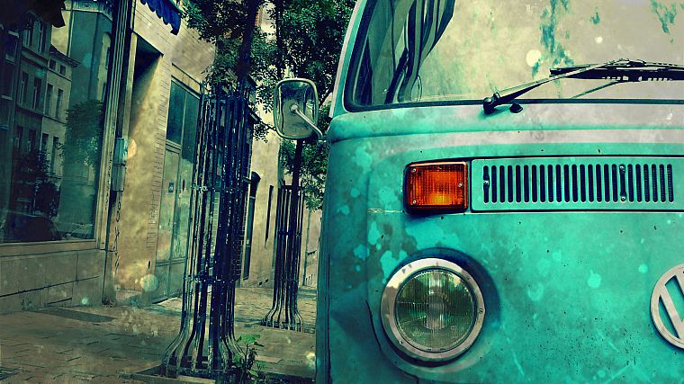 streets, old cars - desktop wallpaper