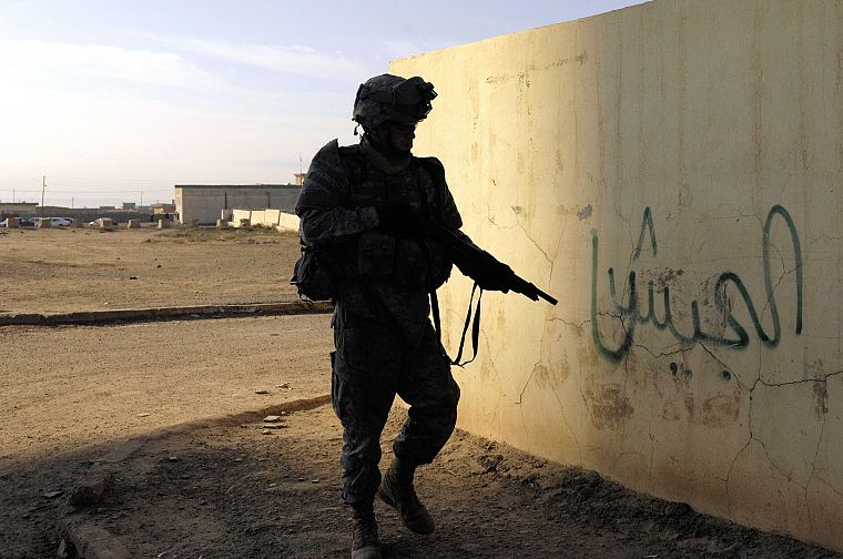 soldiers, war, weapons, Iraq - desktop wallpaper