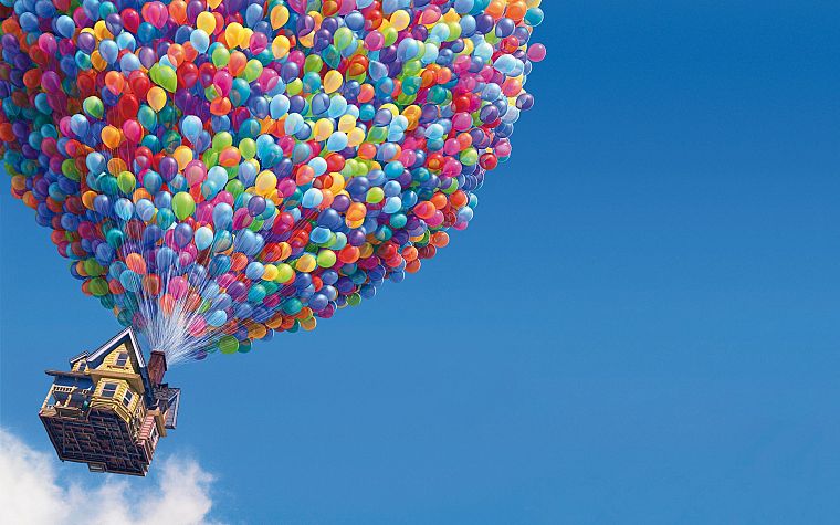 Up (movie), balloons - desktop wallpaper