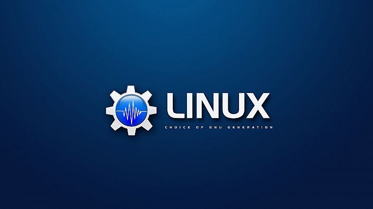 blue, Linux, logos - desktop wallpaper