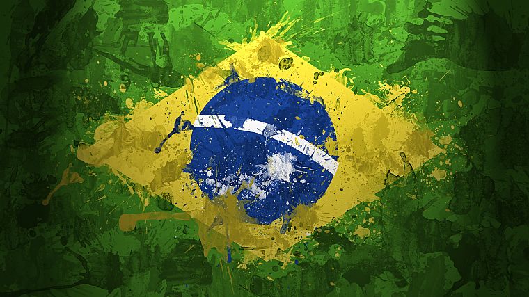 flags, Brazil - desktop wallpaper