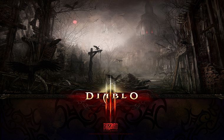 video games, Diablo, logo design - desktop wallpaper