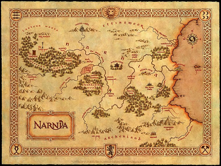 maps, chronicles of Narnia - desktop wallpaper